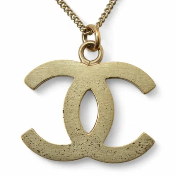CHANEL Gold Logo Necklace - Picture 6 of 7